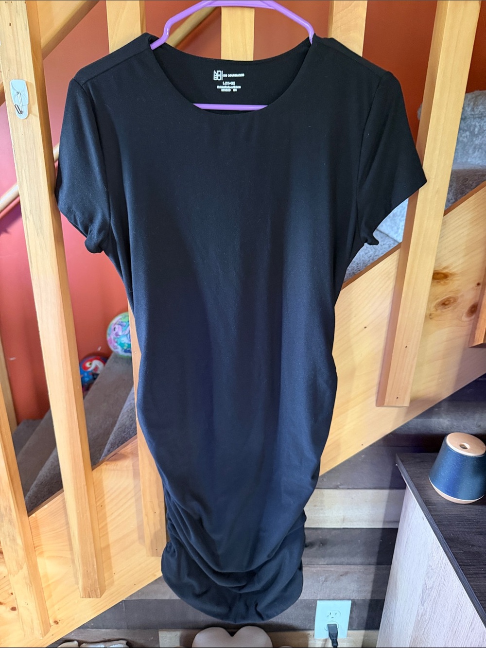 No Boundaries Black Short-Sleeve Tunic Top